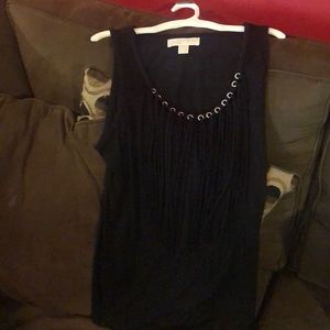 Lack tank top with fringe
